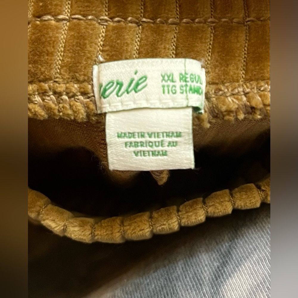 Aerie Gold Ribbed Velour Bellbottoms XXL